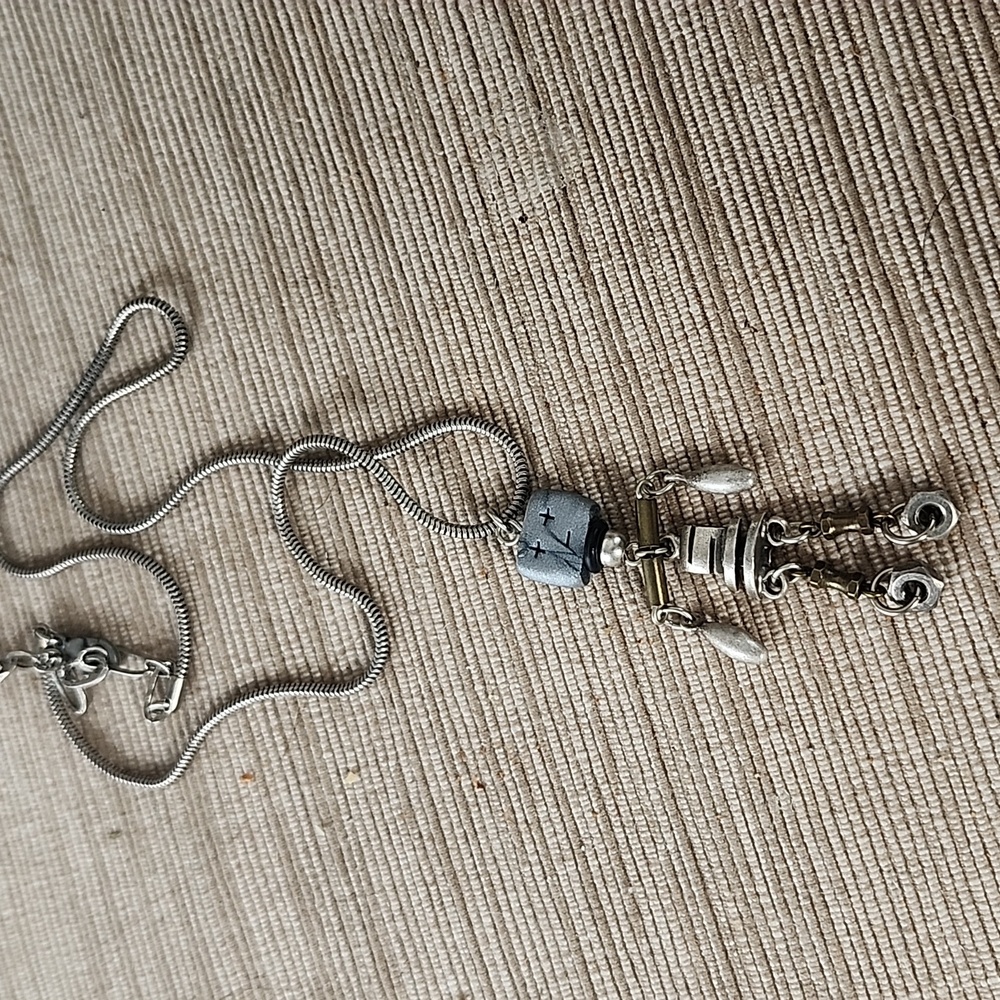 Alchemy, Antique Industrial Pieces Robot Necklace - Picture 2 of 5